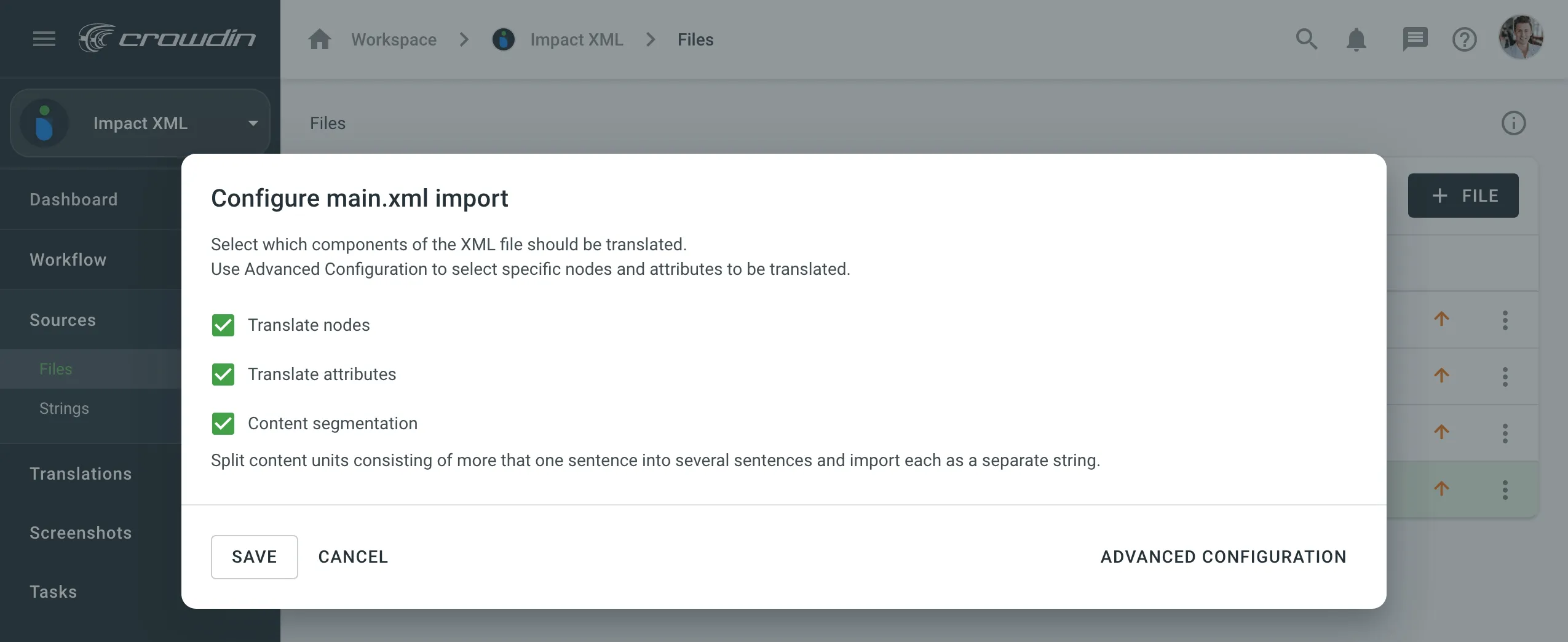 XML Basic Configuration